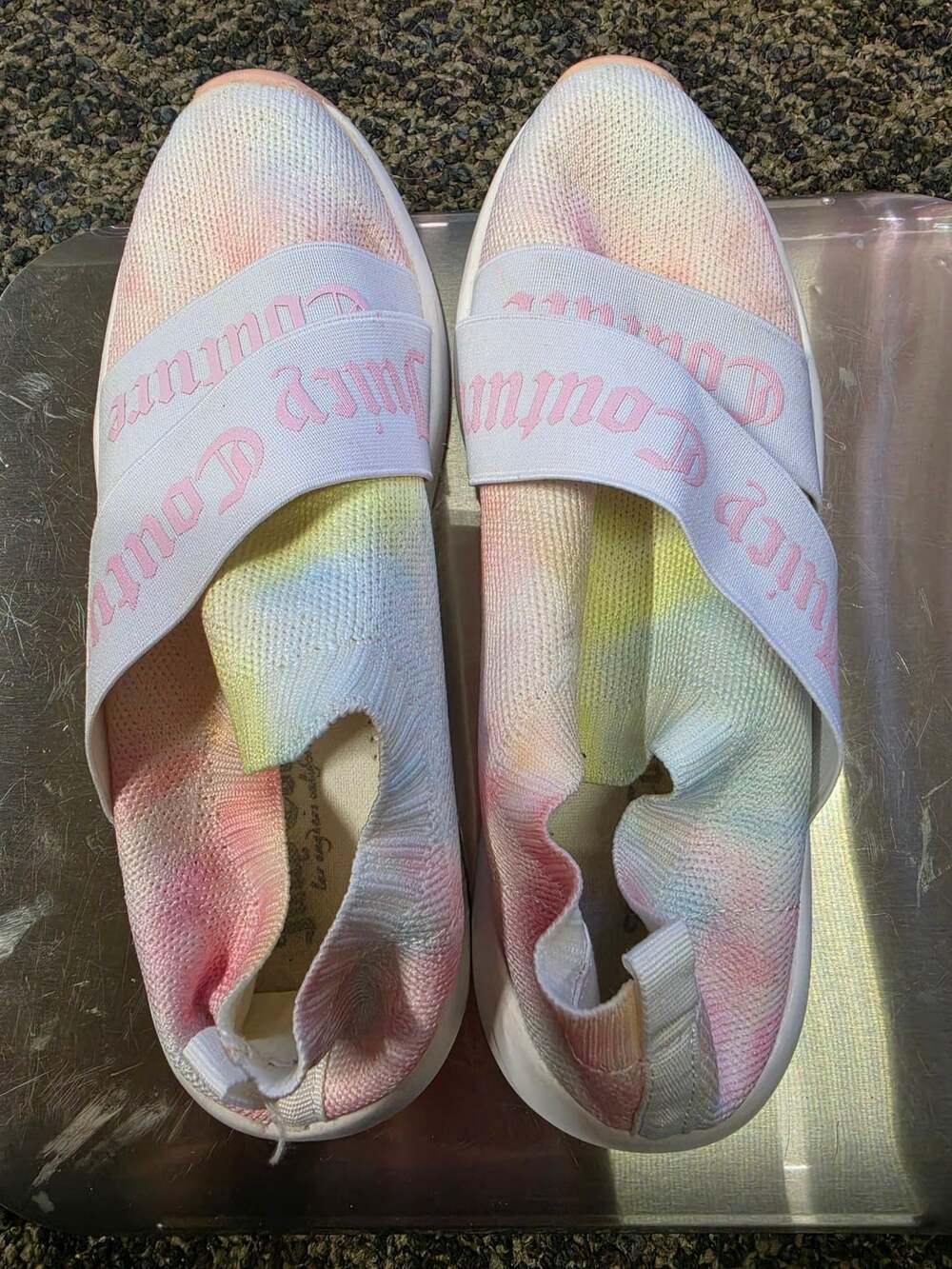 Juicy Couture Announce Slip On Sneakers Multi Tie Dye